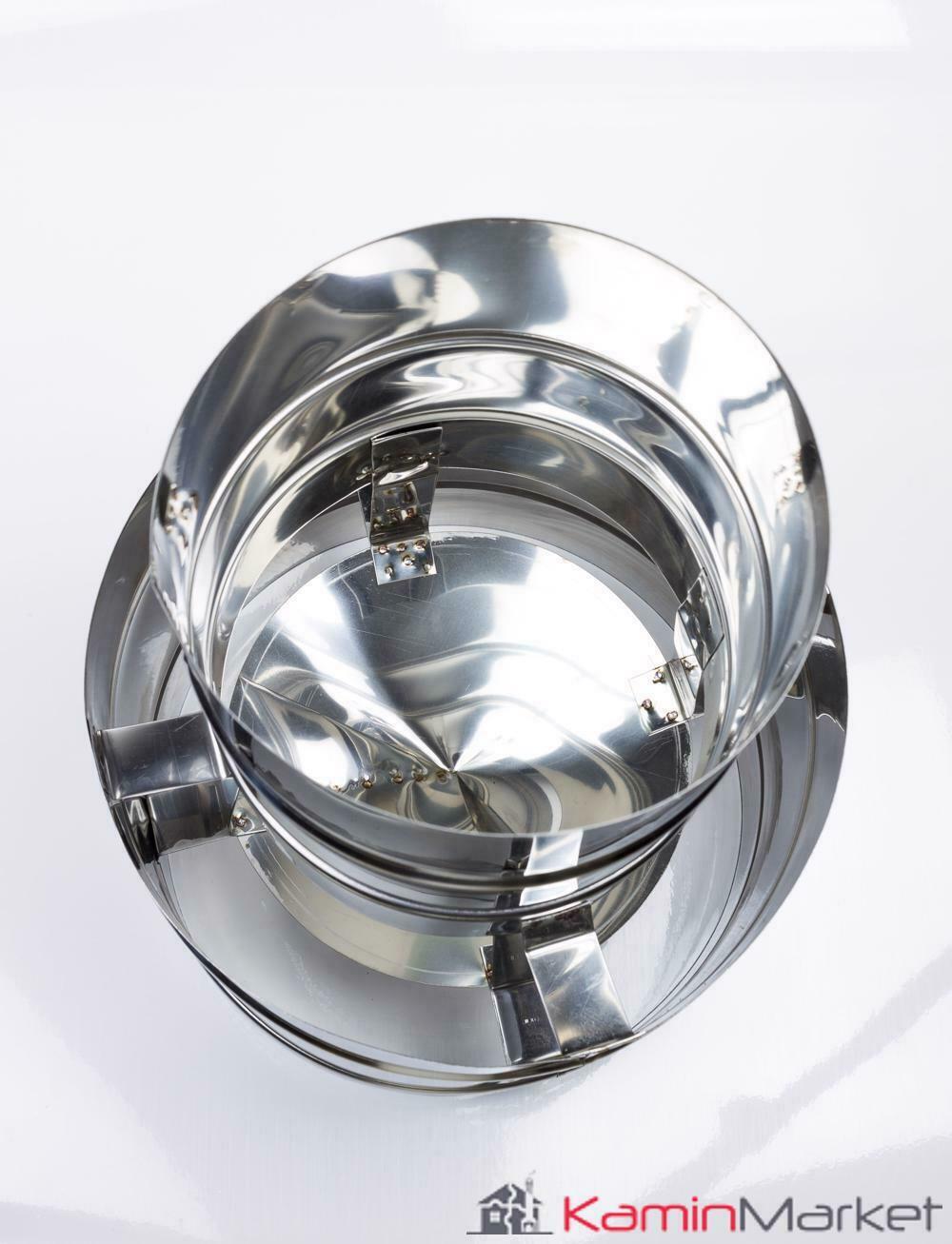 Pălărie Coș de Fum Inox Anti-Vânt