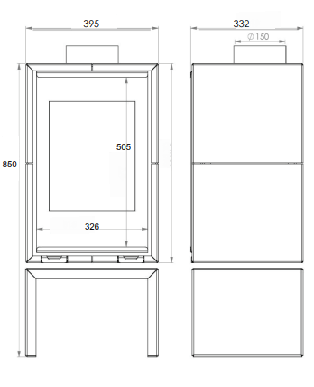 A-caminetti Panorama RS18- șemineu freestanding
