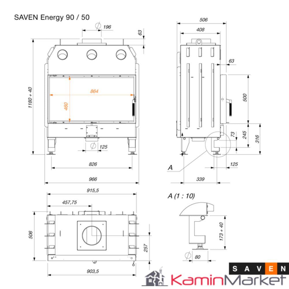 SAVEN Energy - Focar sticlă standard 90x50
