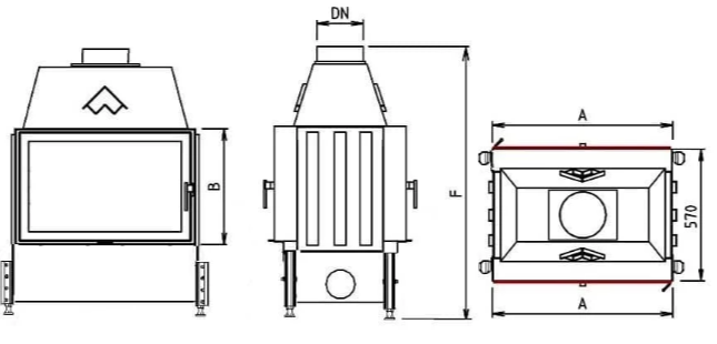 Semineu Cu Acumulare KOBOK Model Chopok O LD 550 Tunel 12KW