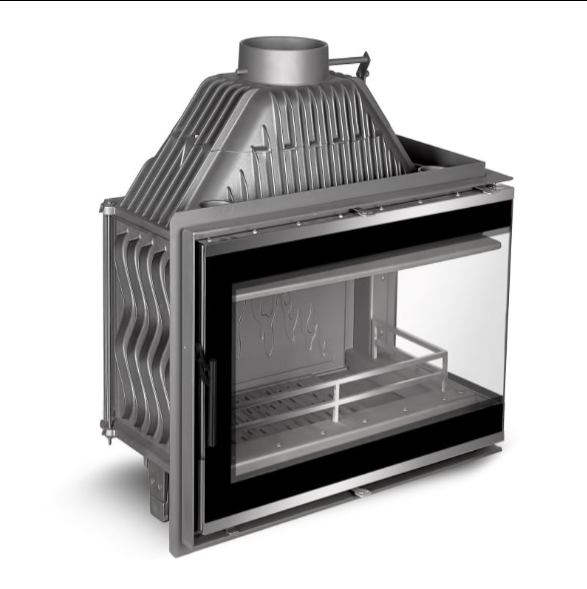 Semineu Pe Lemne Fonta Kawmet W16 PB – 14,7kW Sticla Dreapta