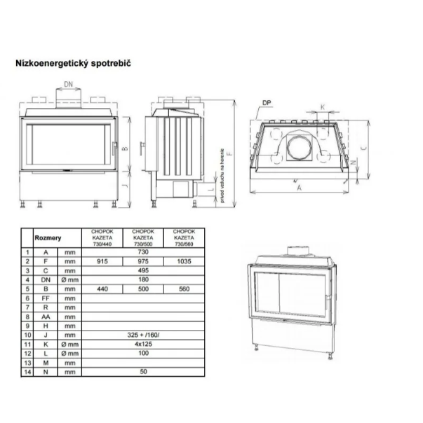 Semineu Cu Acumulare Pentru Case Pasive KOBOK Model Kazeta L LD 730450