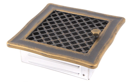 Grila Semineu Jaluzea DECO 16 X 16cm Auriu Patinat