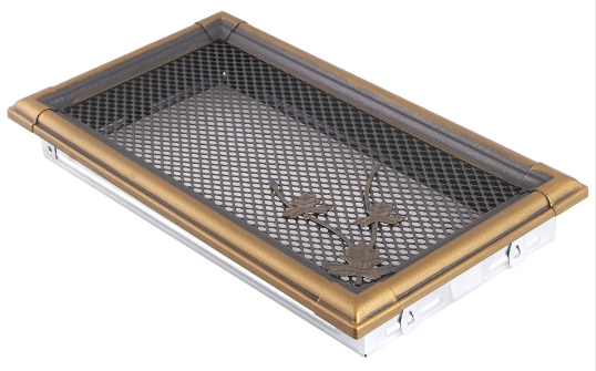 Grila Semineu RETRO 16 X 32cm Auriu Patinat