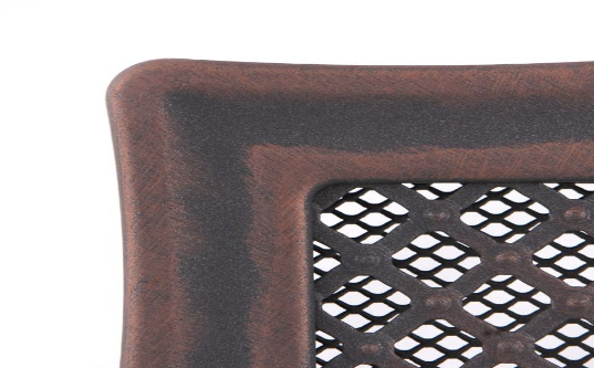 Grila Semineu DECO Jaluzea 16 X 16cm Cupru Patinat
