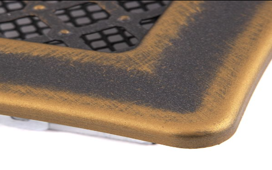 Grila Semineu Jaluzea DECO 16 X 16cm Auriu Patinat