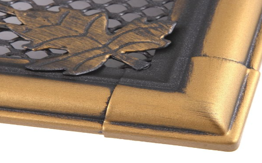 Grila Semineu RETRO 16 X 45cm Auriu Patinat
