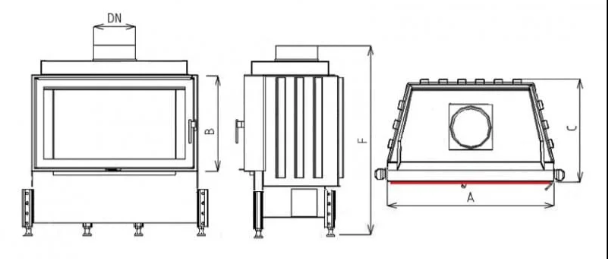 Semineu Cu Acumulare Pentru Case Pasive KOBOK Model Kazeta L LD 600450