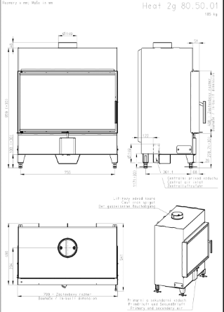 Focar lemne H2X01 – 80.50