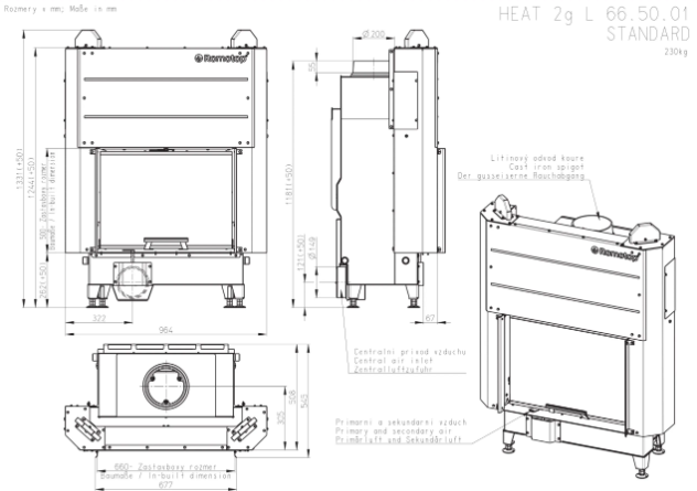 Focar lemne H3LE01 – 66.50