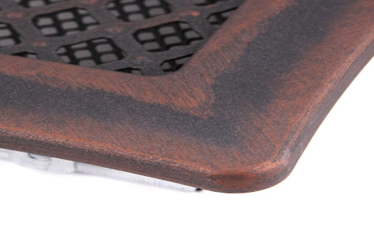 Grila Semineu DECO Jaluzea 16 X 16cm Cupru Patinat