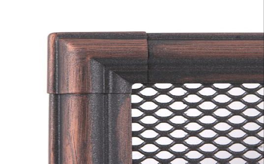 Grila Semineu Jaluzea RETRO 16 X 16cm Cupru Patinat