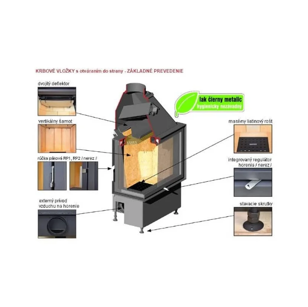 Semineu Cu Acumulare KOBOK Model Chopok VD 1170 450 21 KW