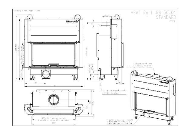 Focar lemne H3LF01 – 88.50