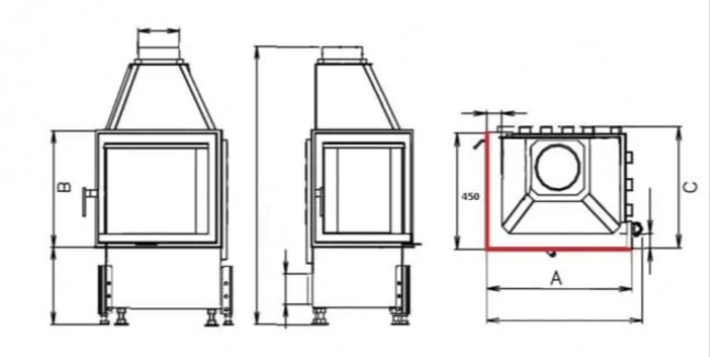 Semineu Cu Acumulare KOBOK Model Chopok R90 S450 LD 450 450 10Kw
