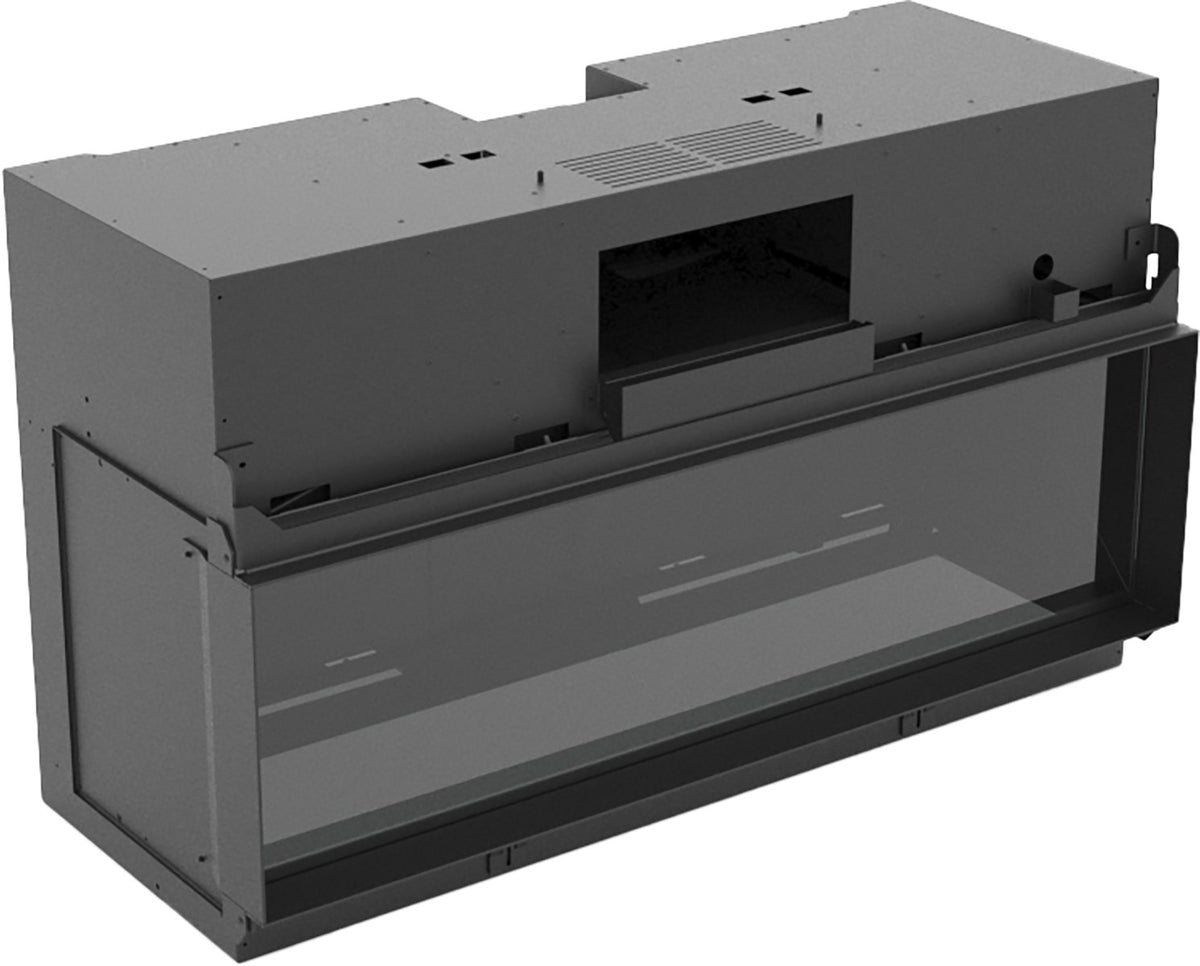 DRU Virtuo 130 Evolve fără placare: carcasa din oțel negru cu geamul frontal lung, gata de încastrare
