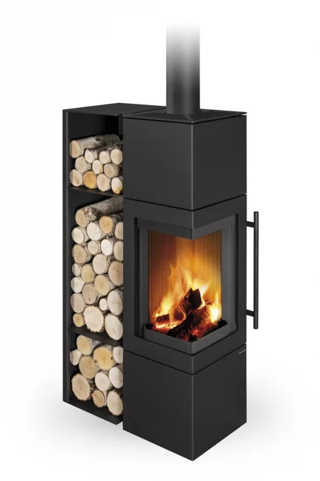 Soba de colt, cu acumulare caldura, otel ESQUINA