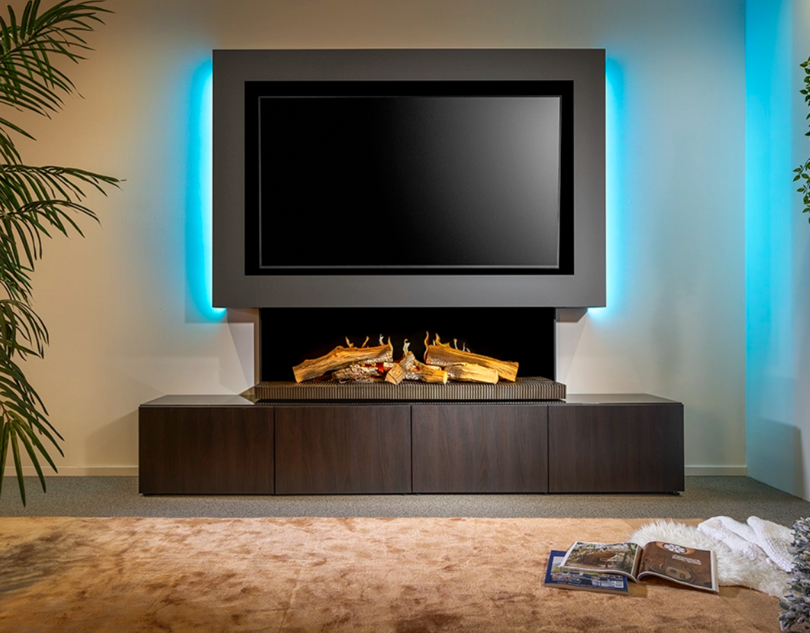 semineu electric living - Idei de amenajare cu șeminee electrice pentru un living ordonat