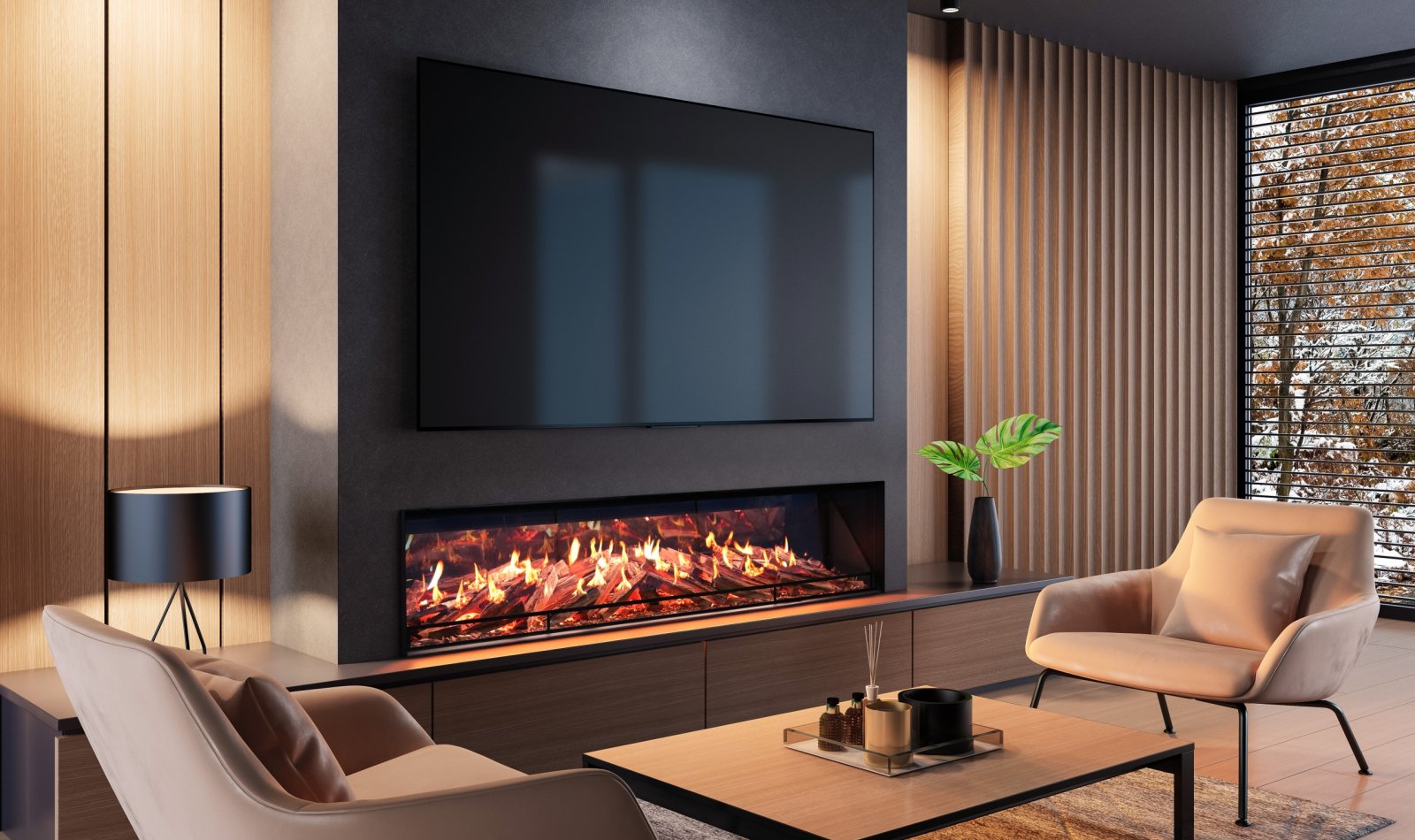 semineu electric living - 5 Tendințe cu Focare de Șemineu de Încercat în 2026 (și 2 de Evitat)