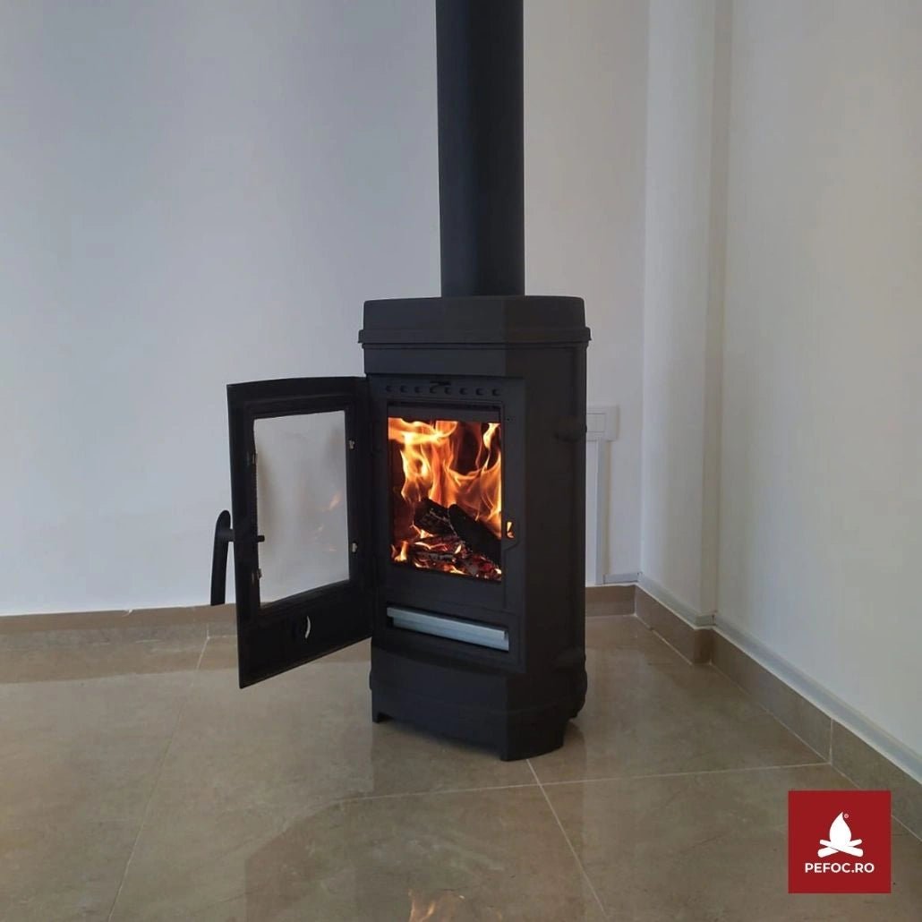 Sobă Fontă Remilly 7-10.5kW 66kg | Randament 78% | Ardere 8h | A