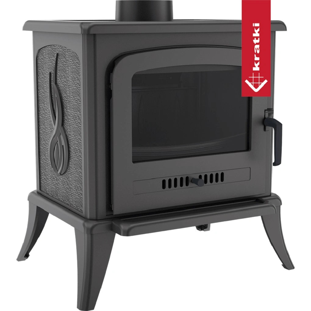 Sobă K7 KRATKI 5-8kW Fontă 8mm | Randament 70% | Mâner Rece | A