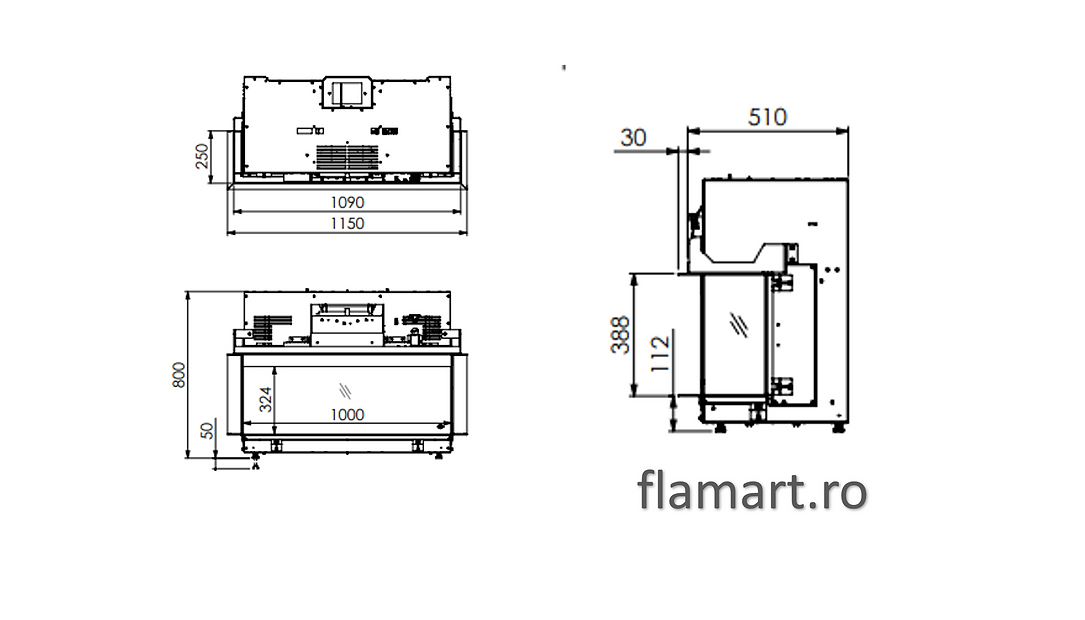 Șemineu electric DRU Virtuo Evolve 100/3 (Spartherm)