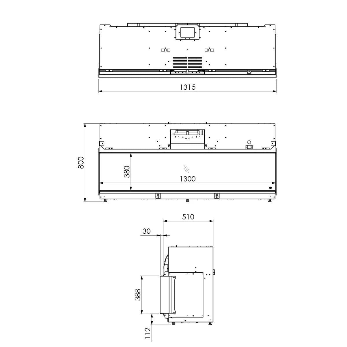 Șemineu electric DRU Virtuo Evolve 130/3 (Spartherm)