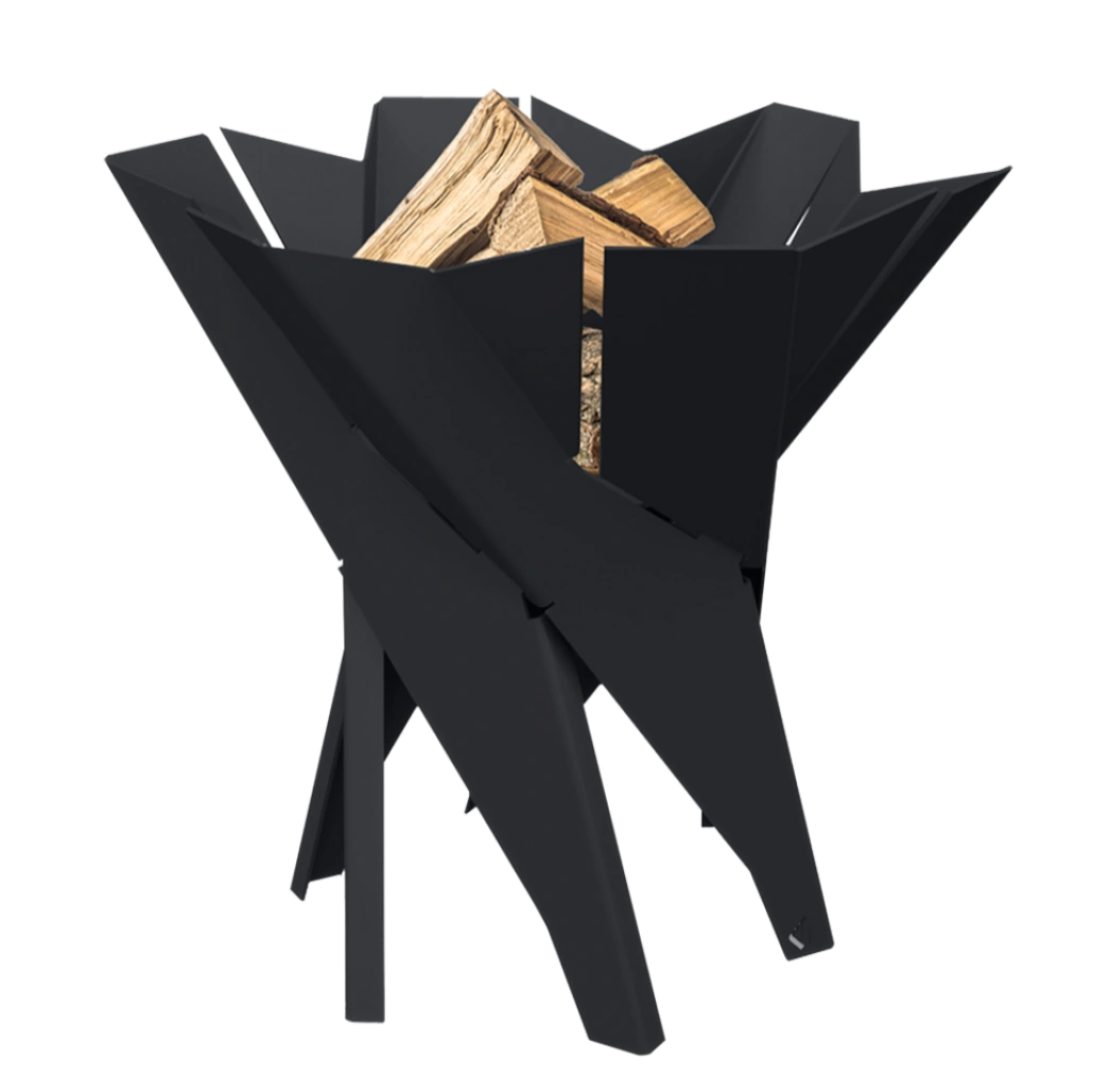 Vatră de Foc Exterior BASKET Kratki | 55x55 cm | MOBILĂ | ÎnĂLȚIME 500mm | METAL NEGRU | GARANȚIE 2 ANI