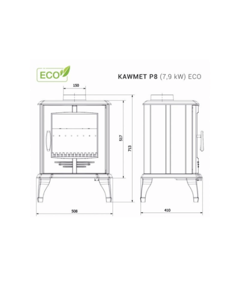 Sobă KAWMET P8 (7,9 kW) ECO