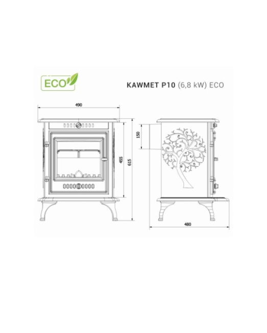 Sobă Kawmet P10 - 6,8 kW EKO