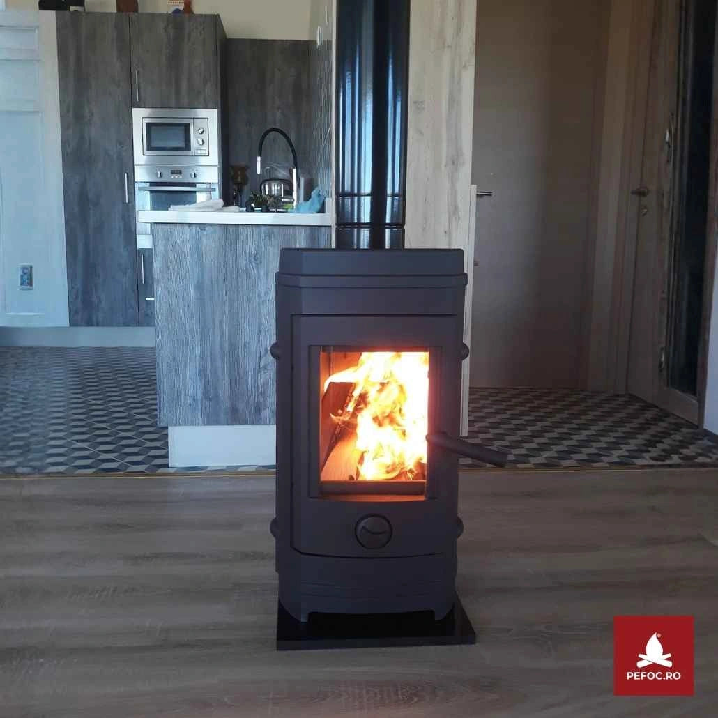 Sobă Fontă Remilly 7-10.5kW 66kg | Randament 78% | Ardere 8h | A