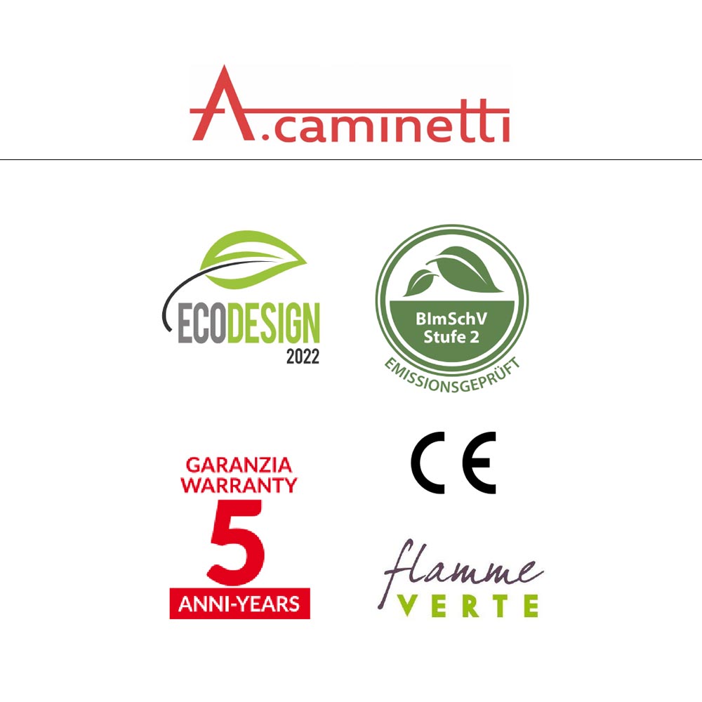 A-caminetti FLAT 150X50 - Focar Șemineu cu ușă verticală