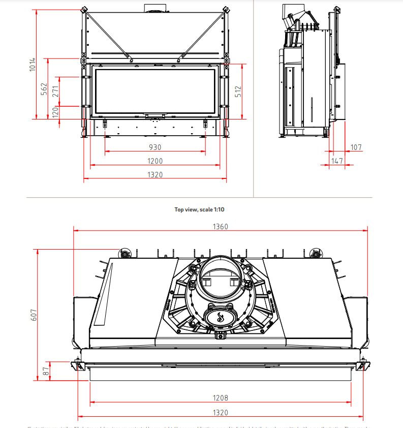 Șemineu pe lemne Lina 12051h