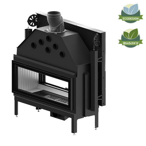 Focar șemineu Hitze DUO ARD120x43.DGS 22 kW