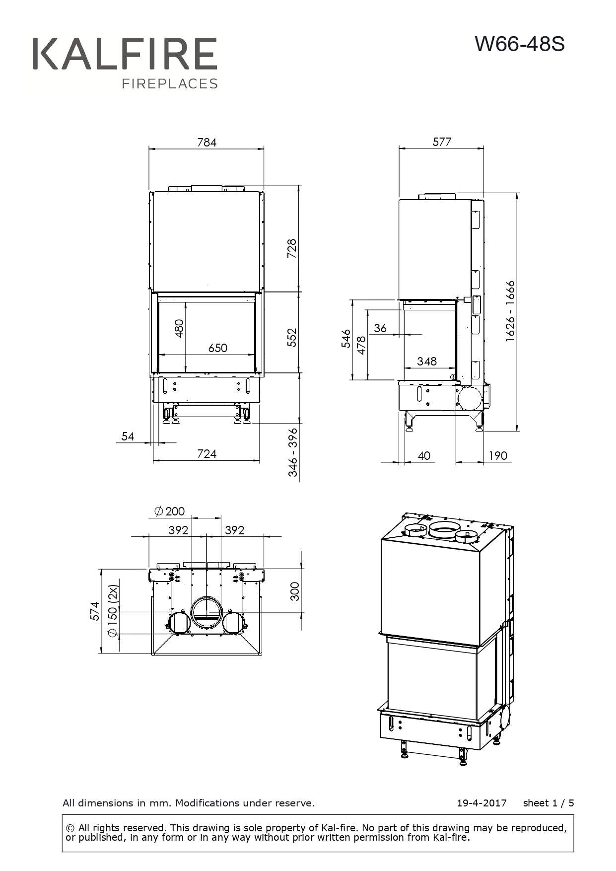 KALFIRE Focar W66 48S