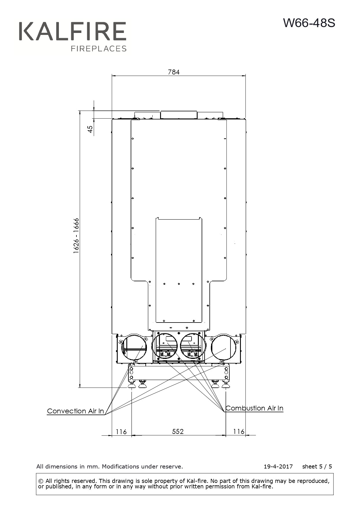 KALFIRE Focar W66 48S