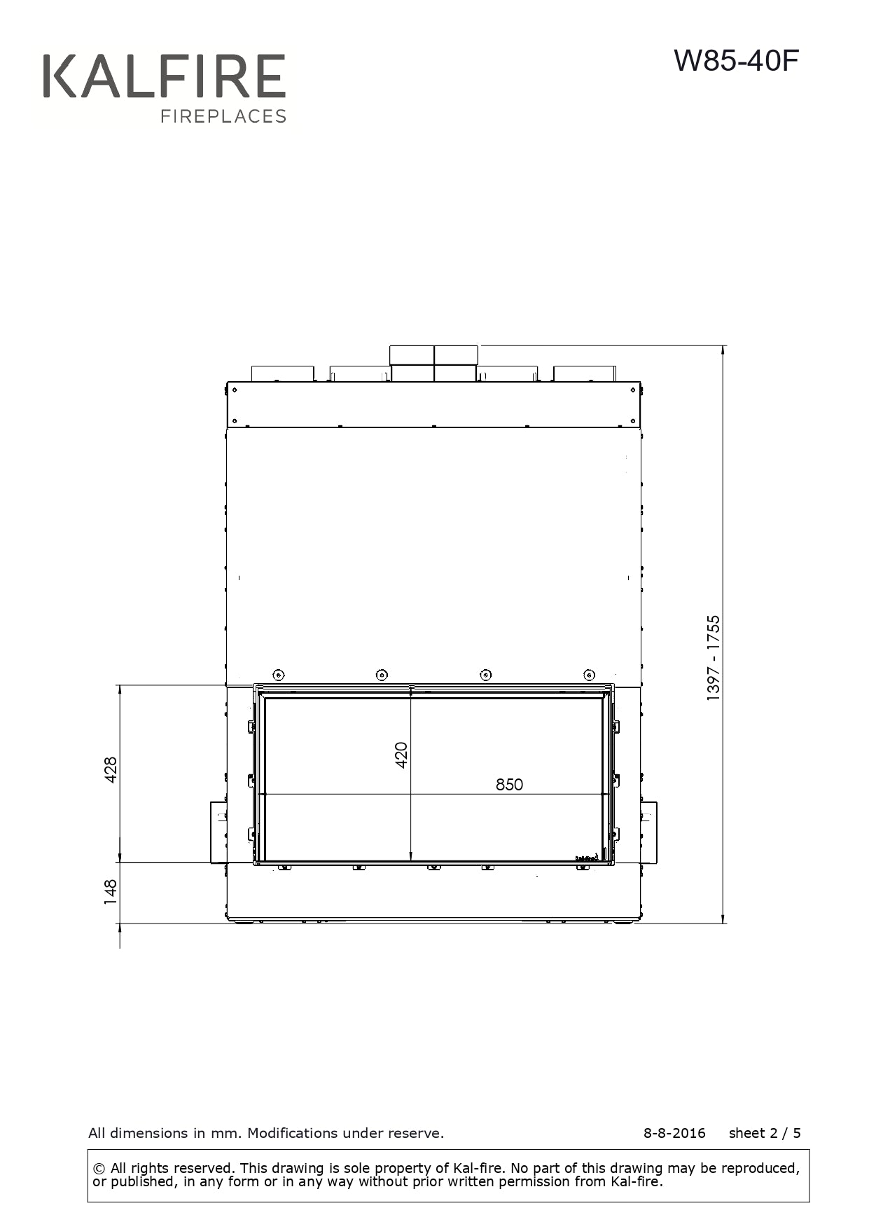 KALFIRE Focar W85 40F