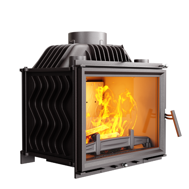 Focar Șemineu Fontă Kawmet W17 ECO | 12,3kW | ECODESIGN | POST-ARDERE FUM | CLASĂ A | GARANȚIE 5 ANI