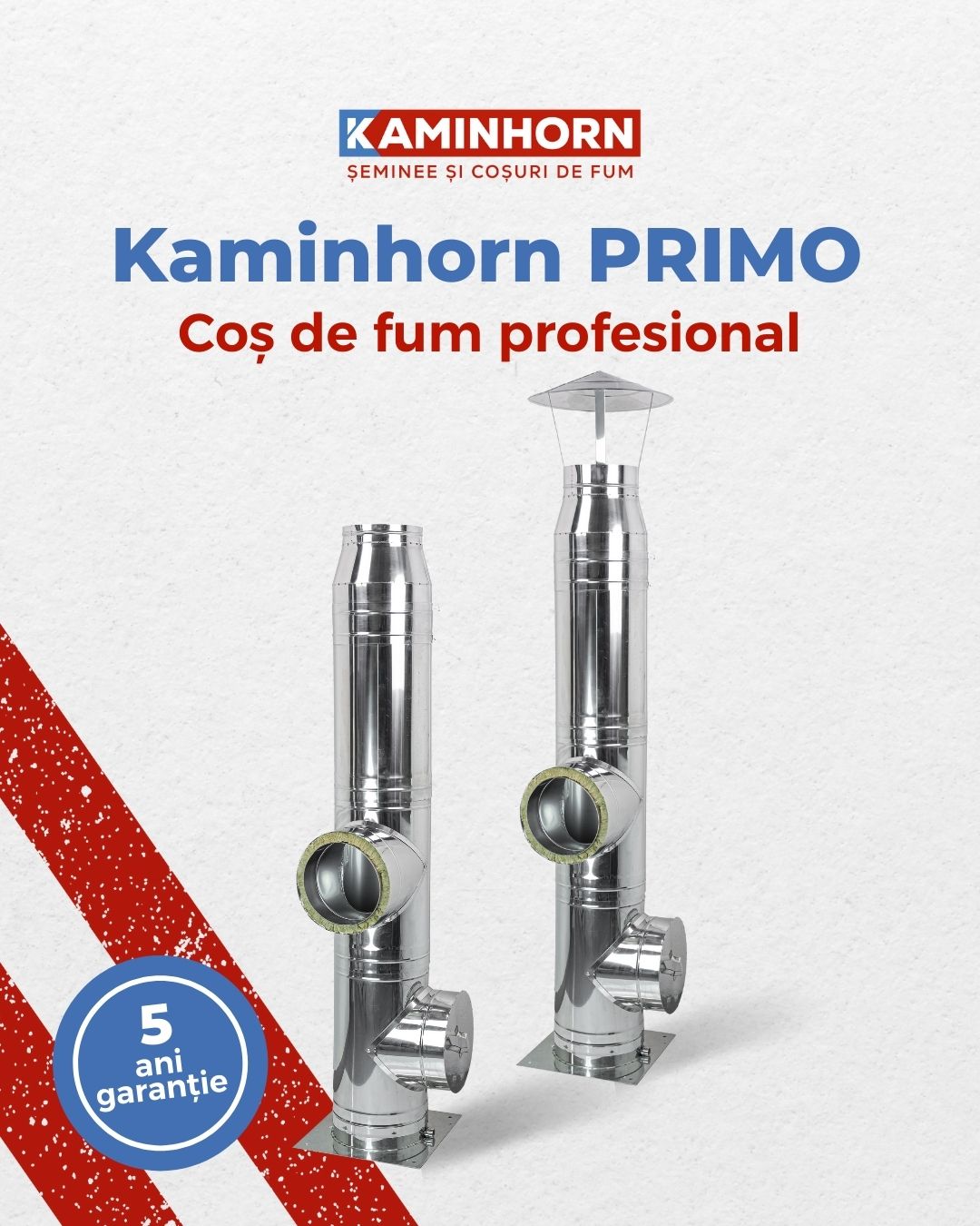 Coș de fum profesional - Kaminhorn Primo 90G/bază 0
