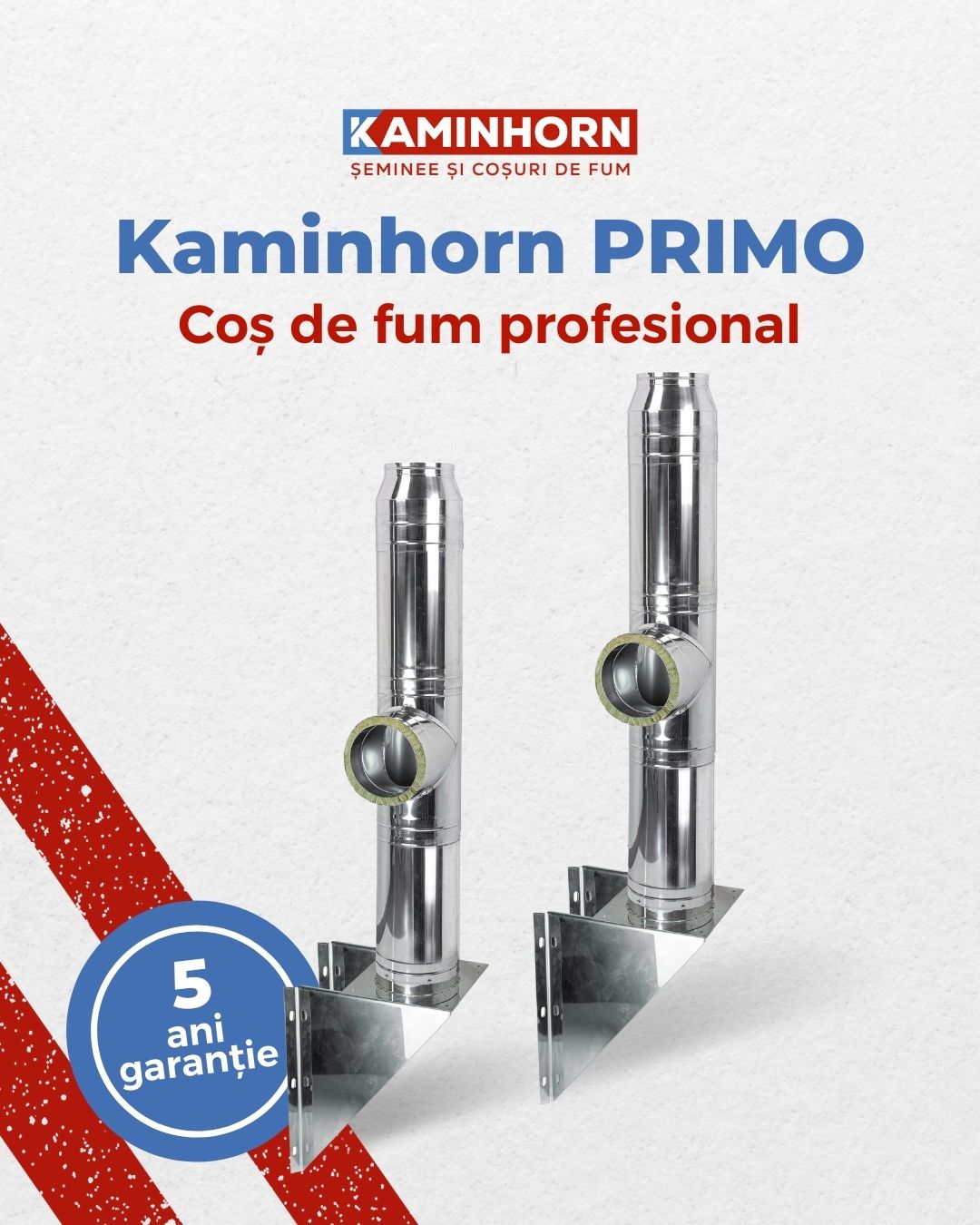 Coș de fum profesional - Kaminhorn Primo 90G/pornire consolă