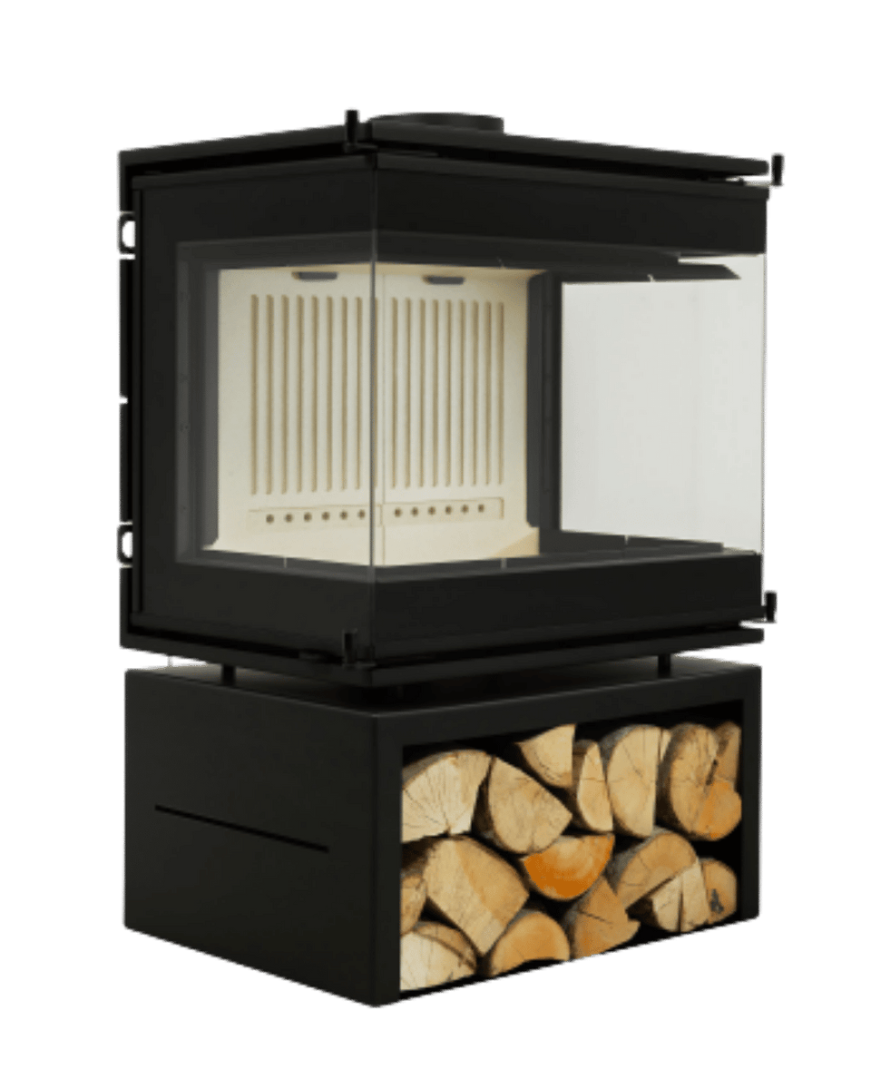 A-caminetti Scandinavian 65 - șemineu freestanding cu 3 fețe