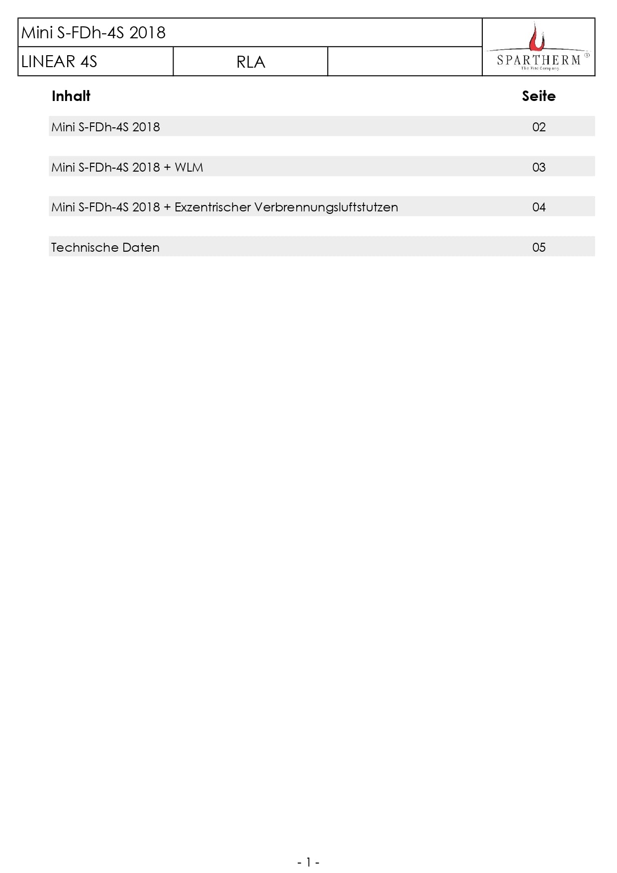 SPARTHERM Focar samota fata dubla Mini S – FDh