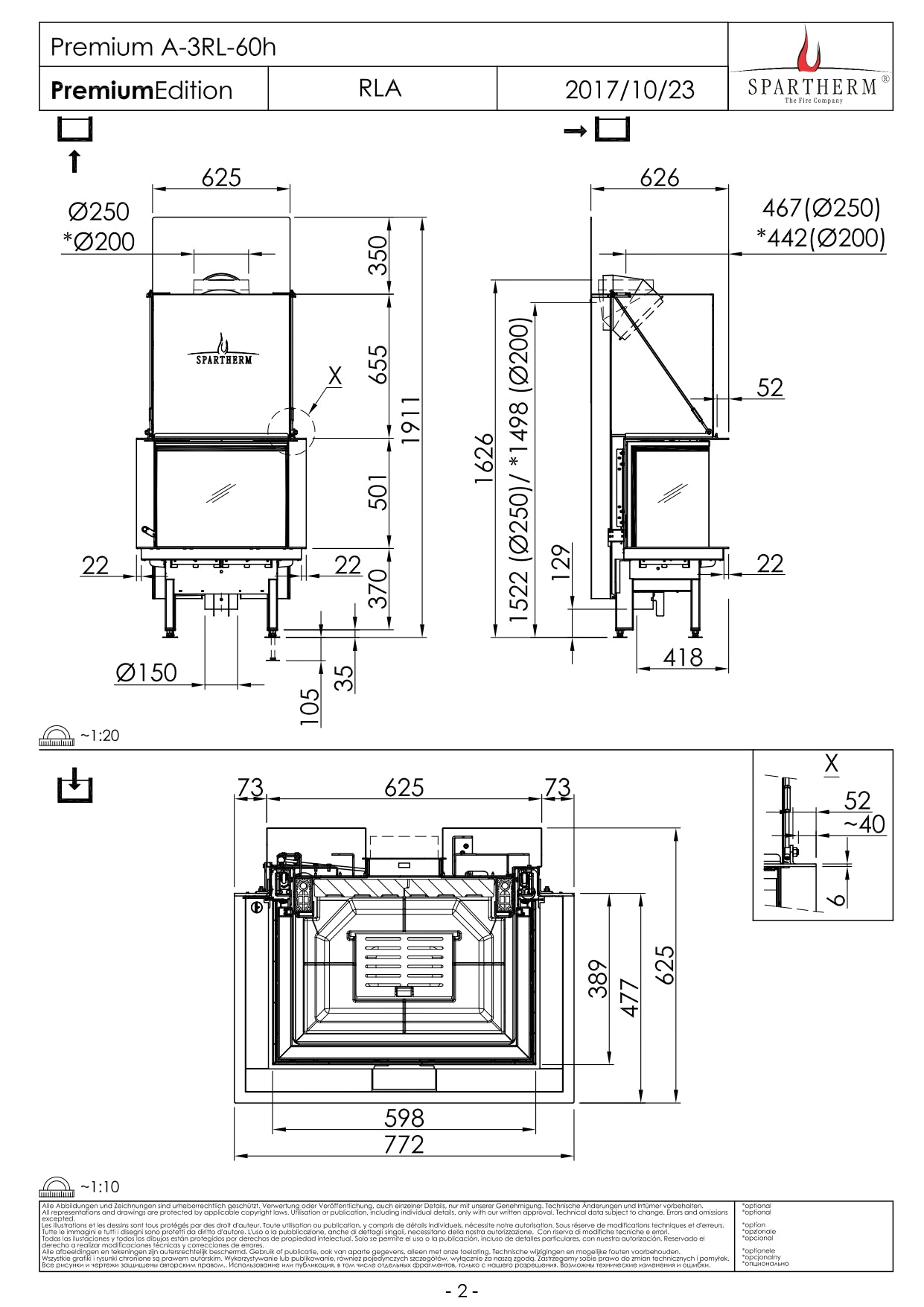 SPARTHERM Focar A 3RL 60h