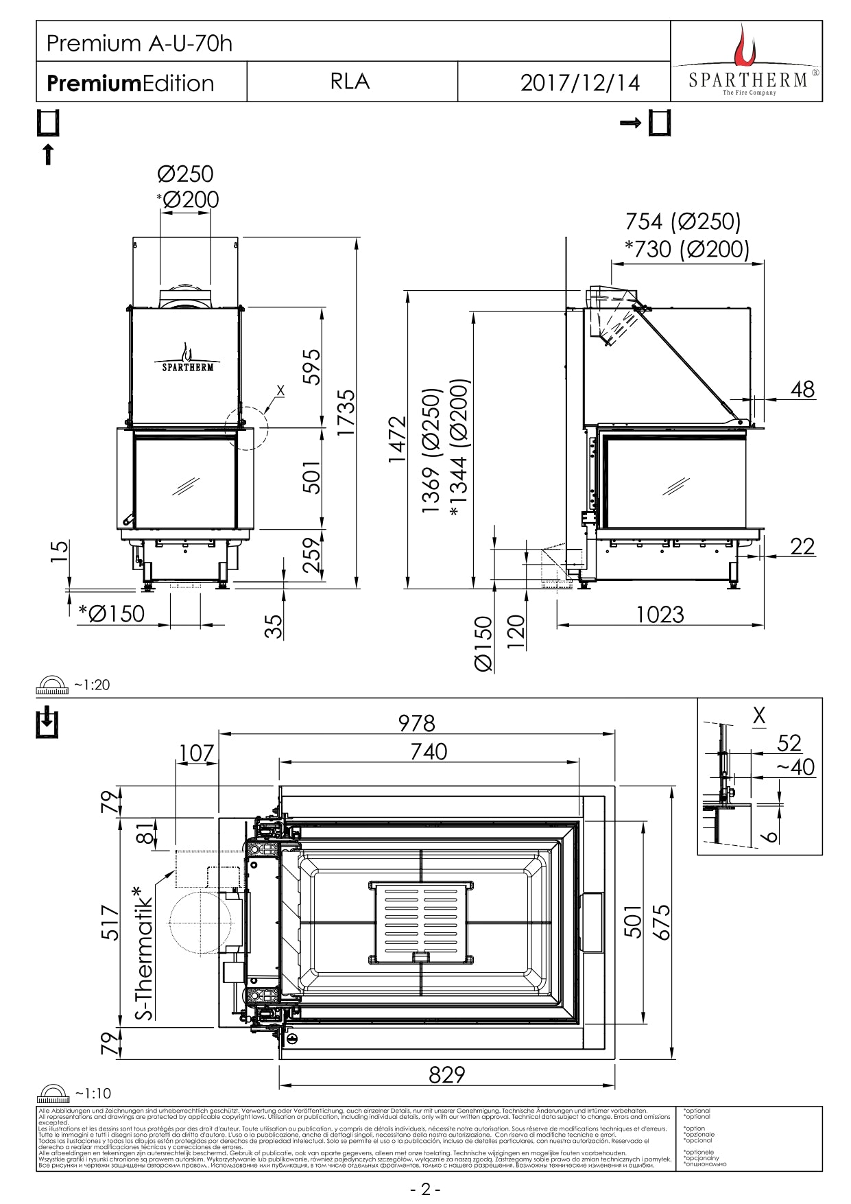 SPARTHERM Focar Premium A-U 70h