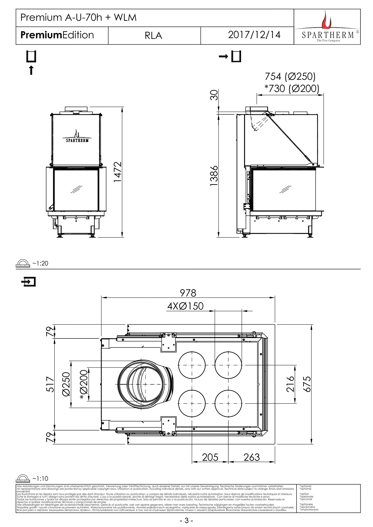 SPARTHERM Focar Premium A-U 70h