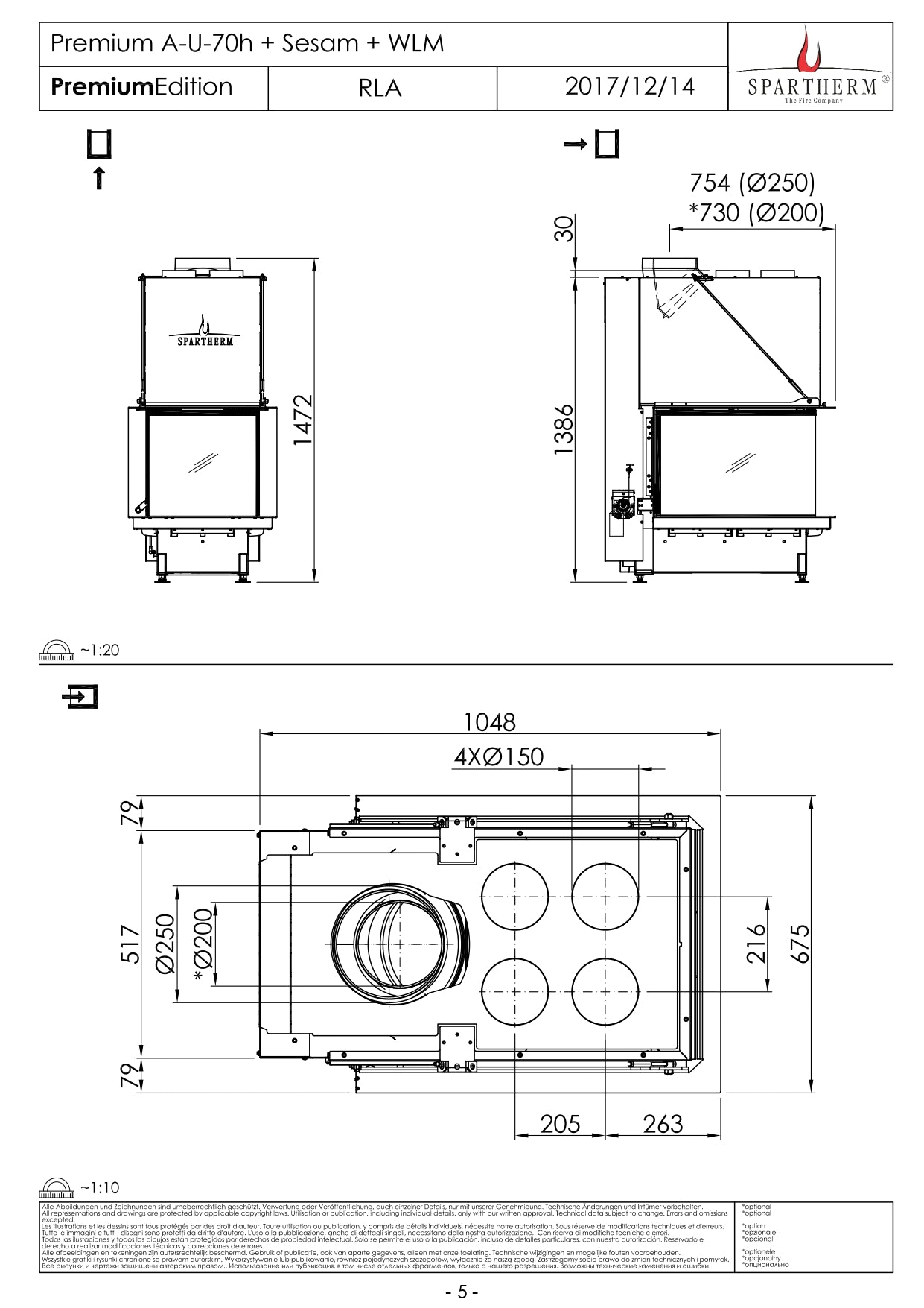 SPARTHERM Focar Premium A-U 70h