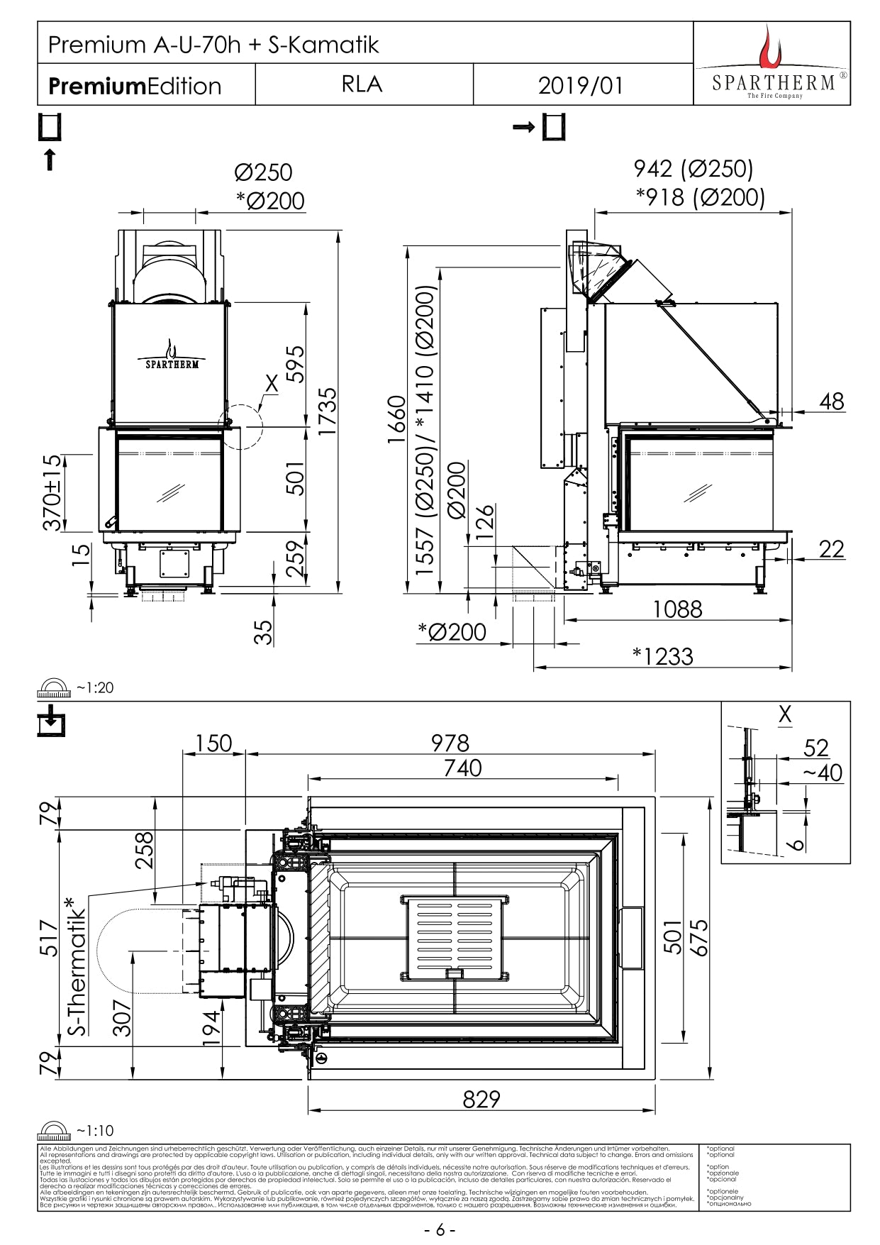 SPARTHERM Focar Premium A-U 70h