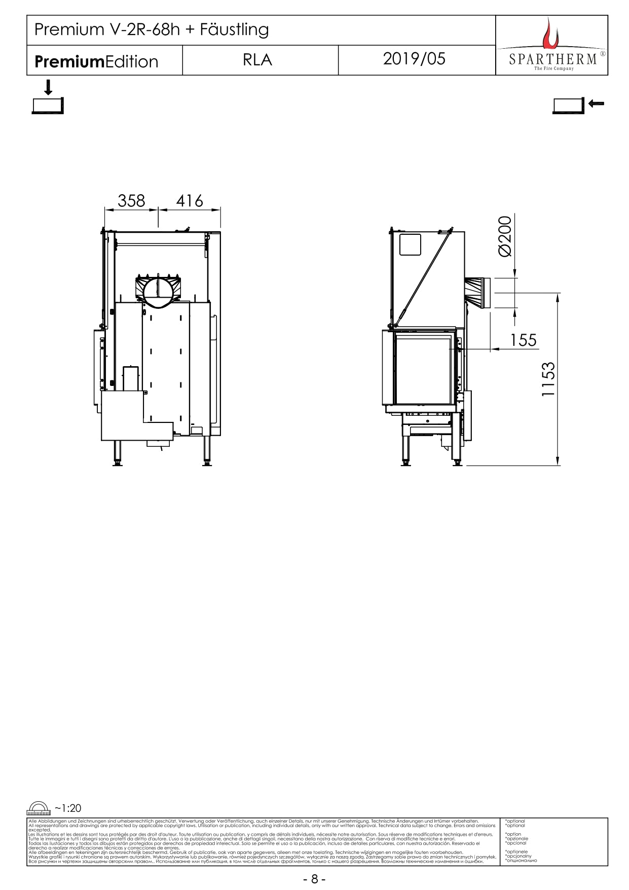 SPARTHERM Focar V 2R 68h