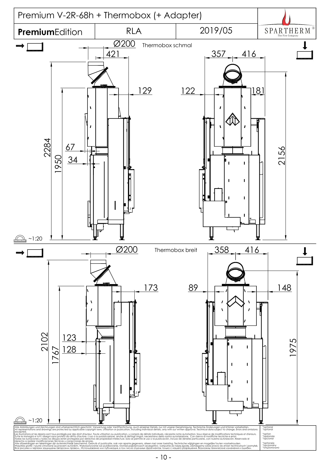 SPARTHERM Focar V 2R 68h