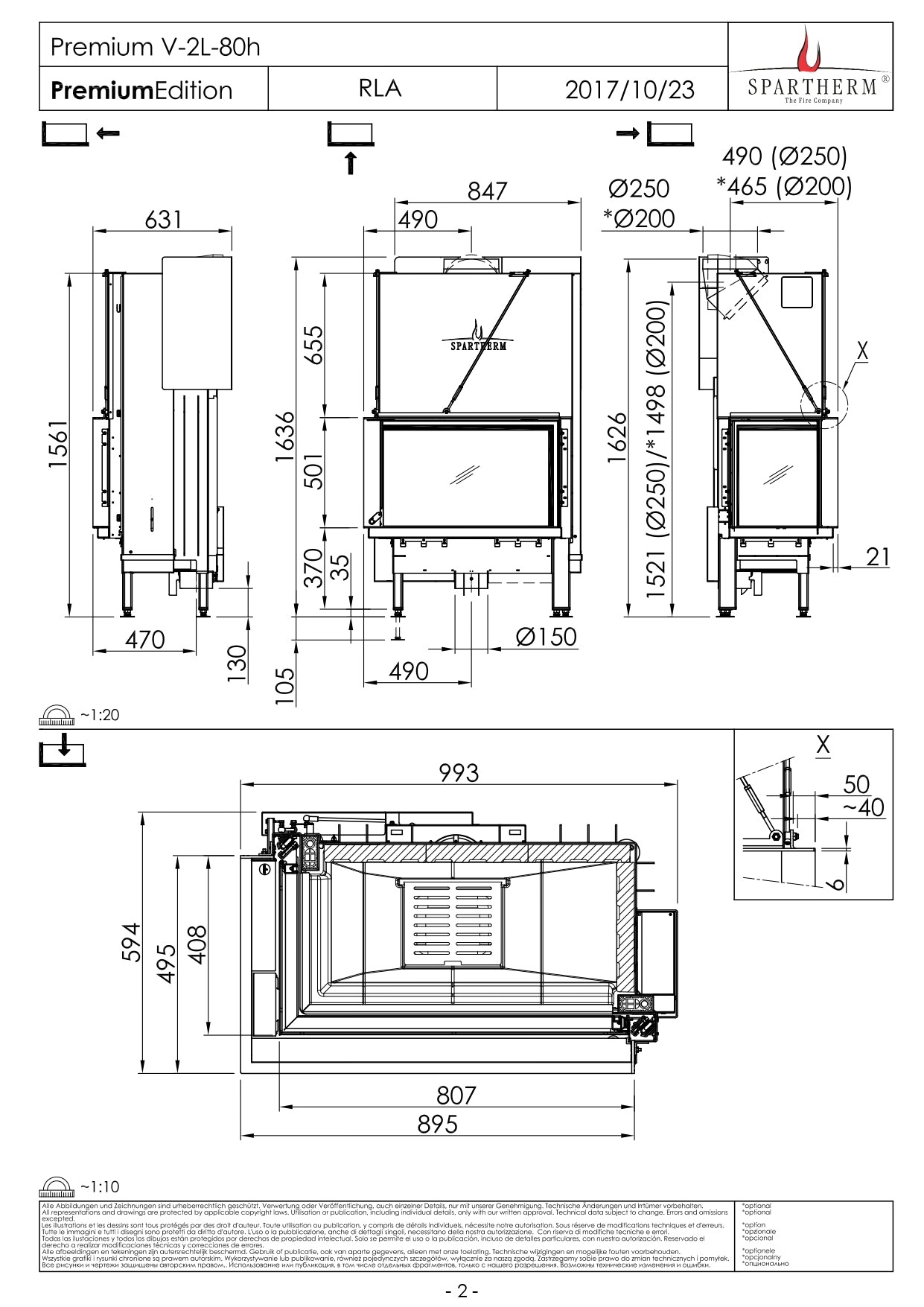 SPARTHERM Focar V2L 80h